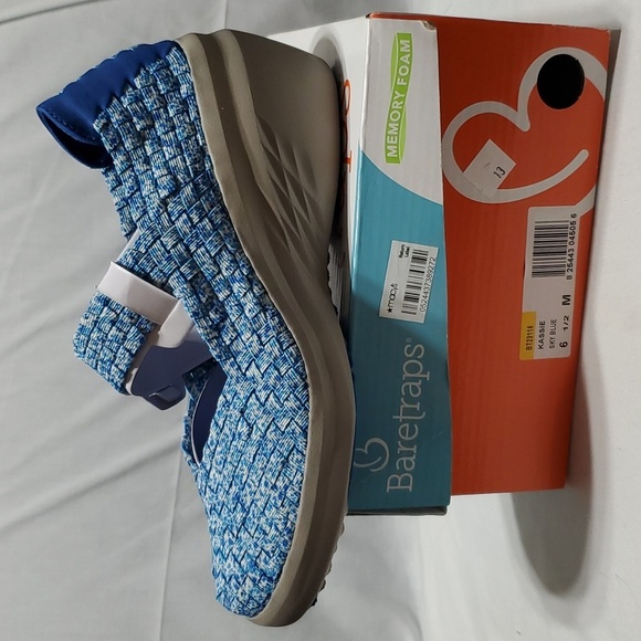 Baretraps Kassie sky blue woven heel comfort shoes nwt iob - Picture 1 of 8